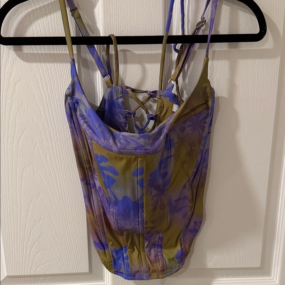 Miaou Purple and Olive Tank Top